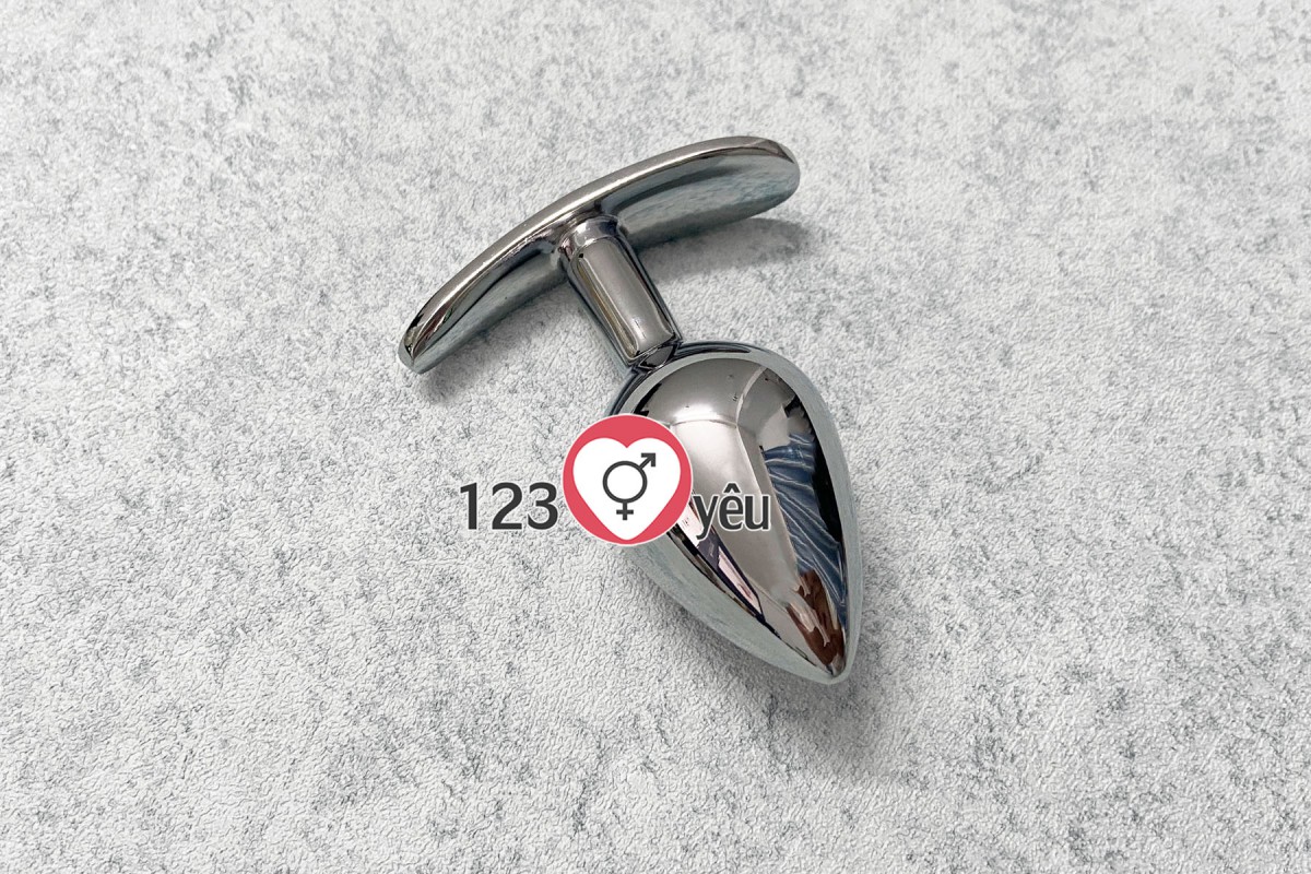 Dụng cụ kích thích hậu môn inox có tay cầm 3