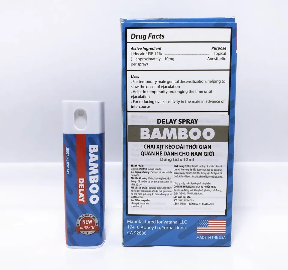 Chai xịt chống xuất tinh sớm Bamboo Delay Spray USA