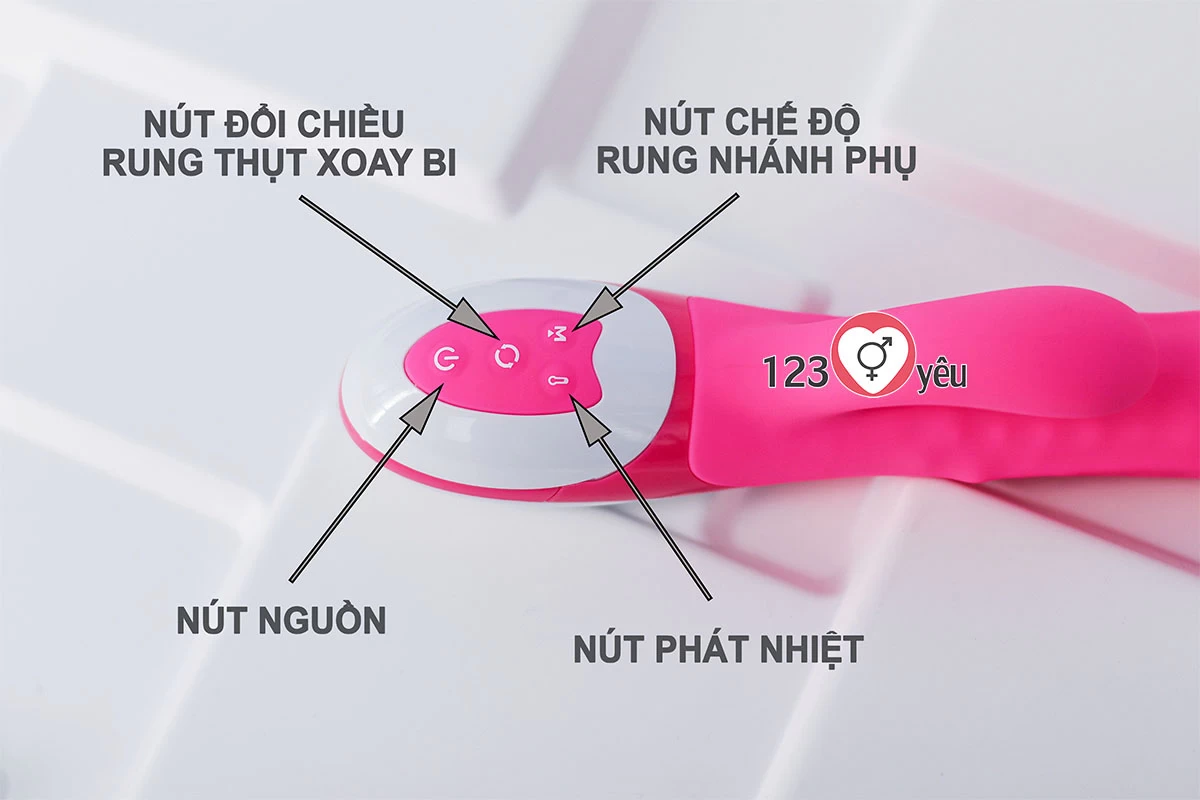 Dương vật giả đa năng Nalone Wave rung, xoay, thụt làm ấm sử dụng pin sạc