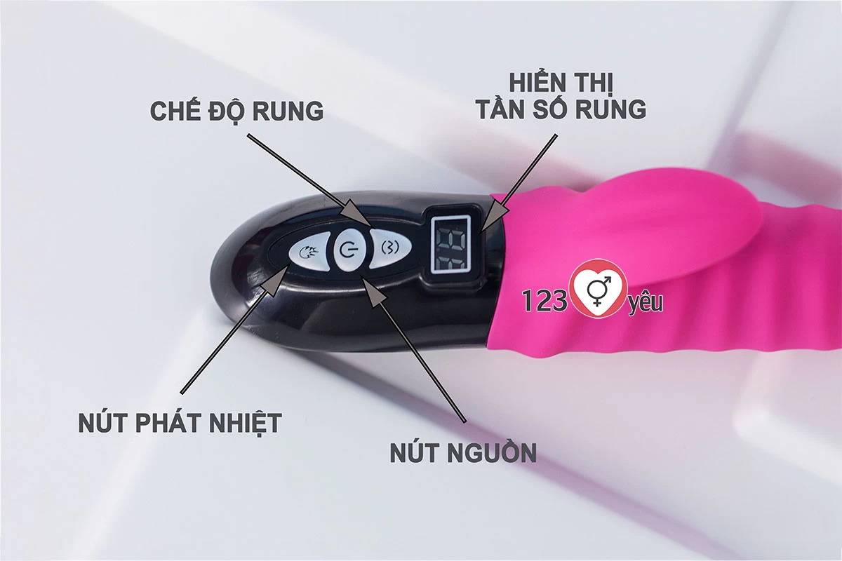 Dương vật giả đa năng Vibration HEATNC 12 chế độ, phát nhiệt pin sạc