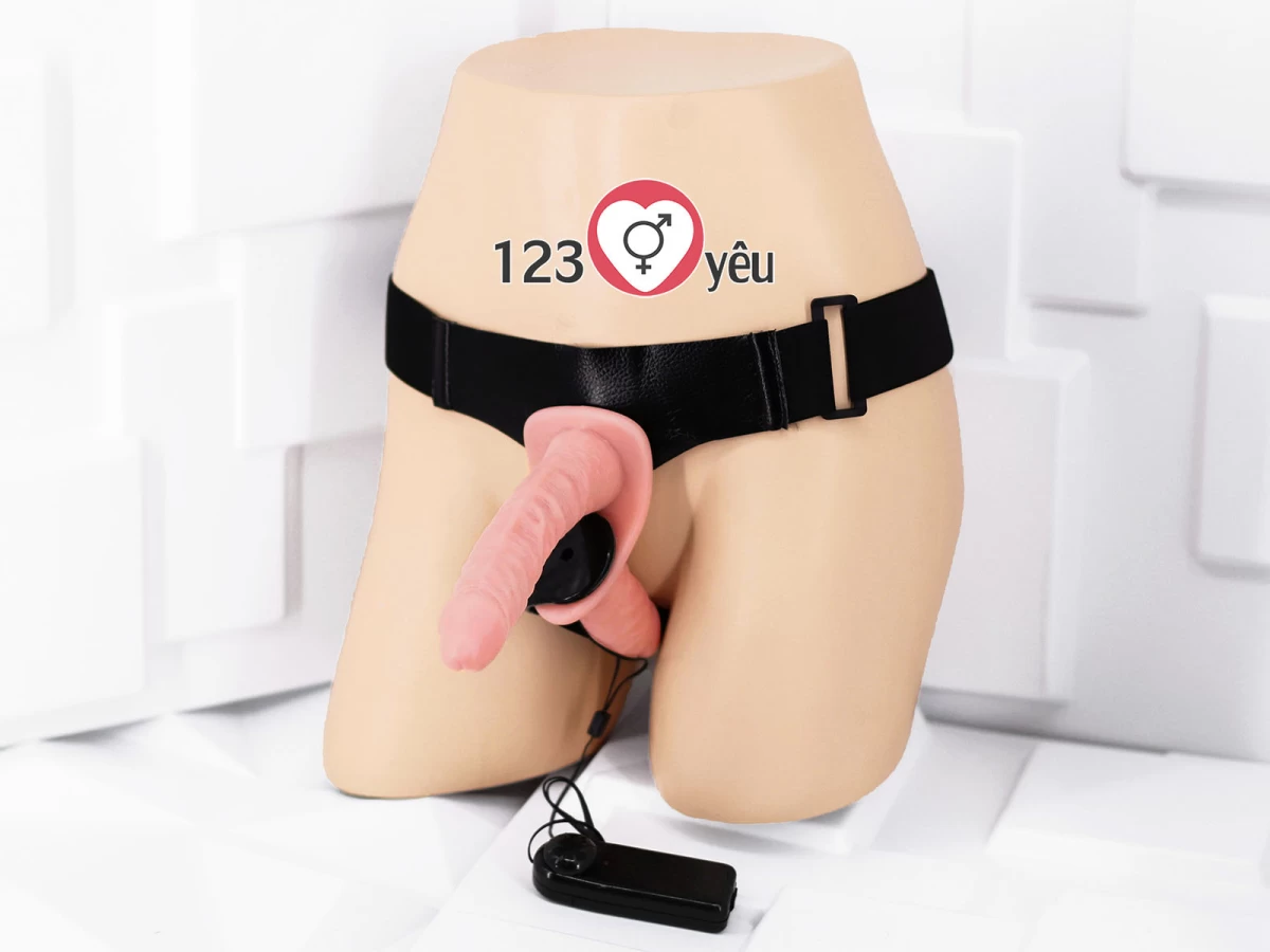 Dương vật giả có dây đeo 2 đầu Ultra Doube Head có rung