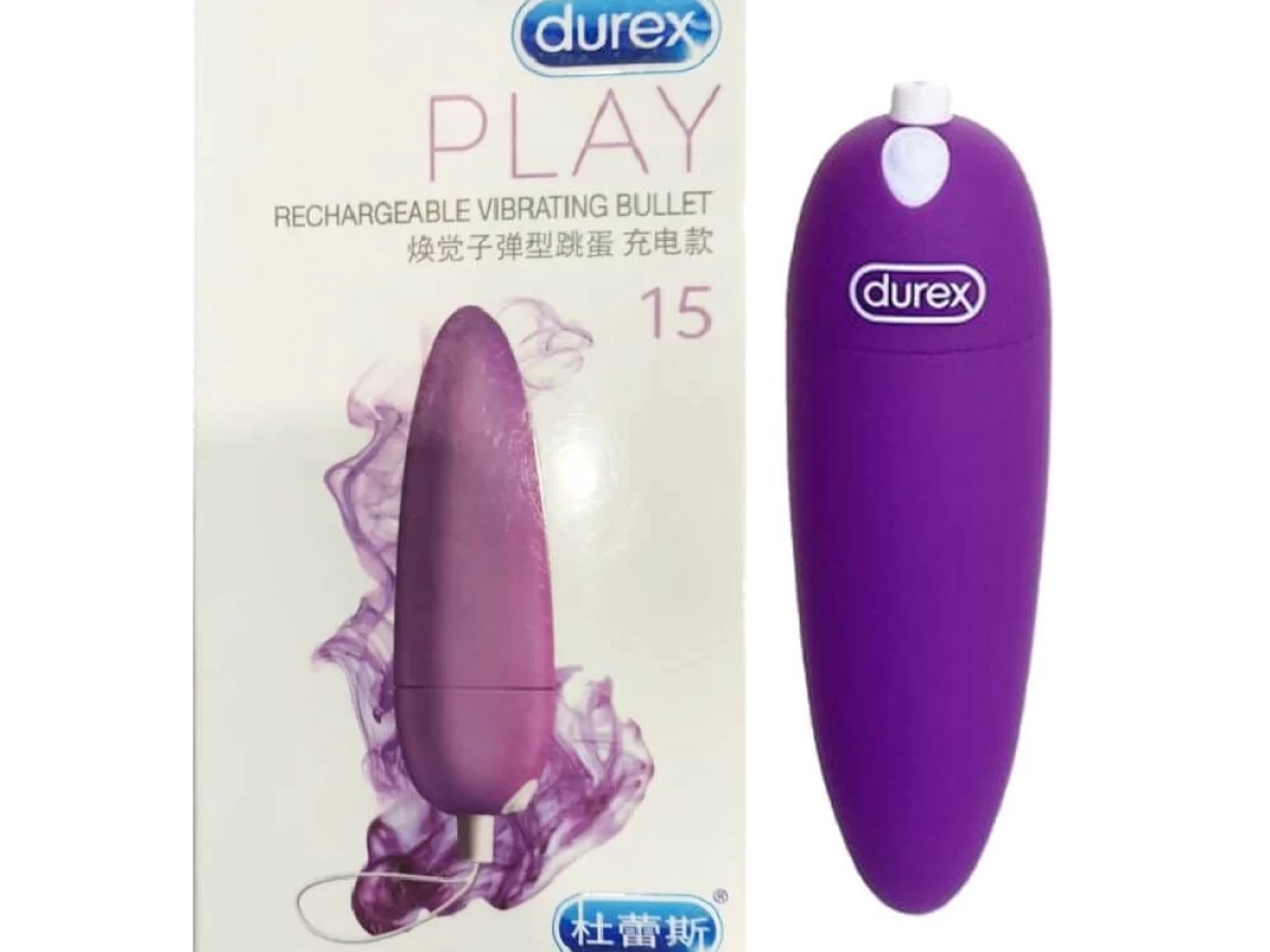 Trứng rung t&igrave;nh y&ecirc;u Durex Krachtige rung 5 ch&ecirc;́ đ&ocirc;̣ pin sạc
