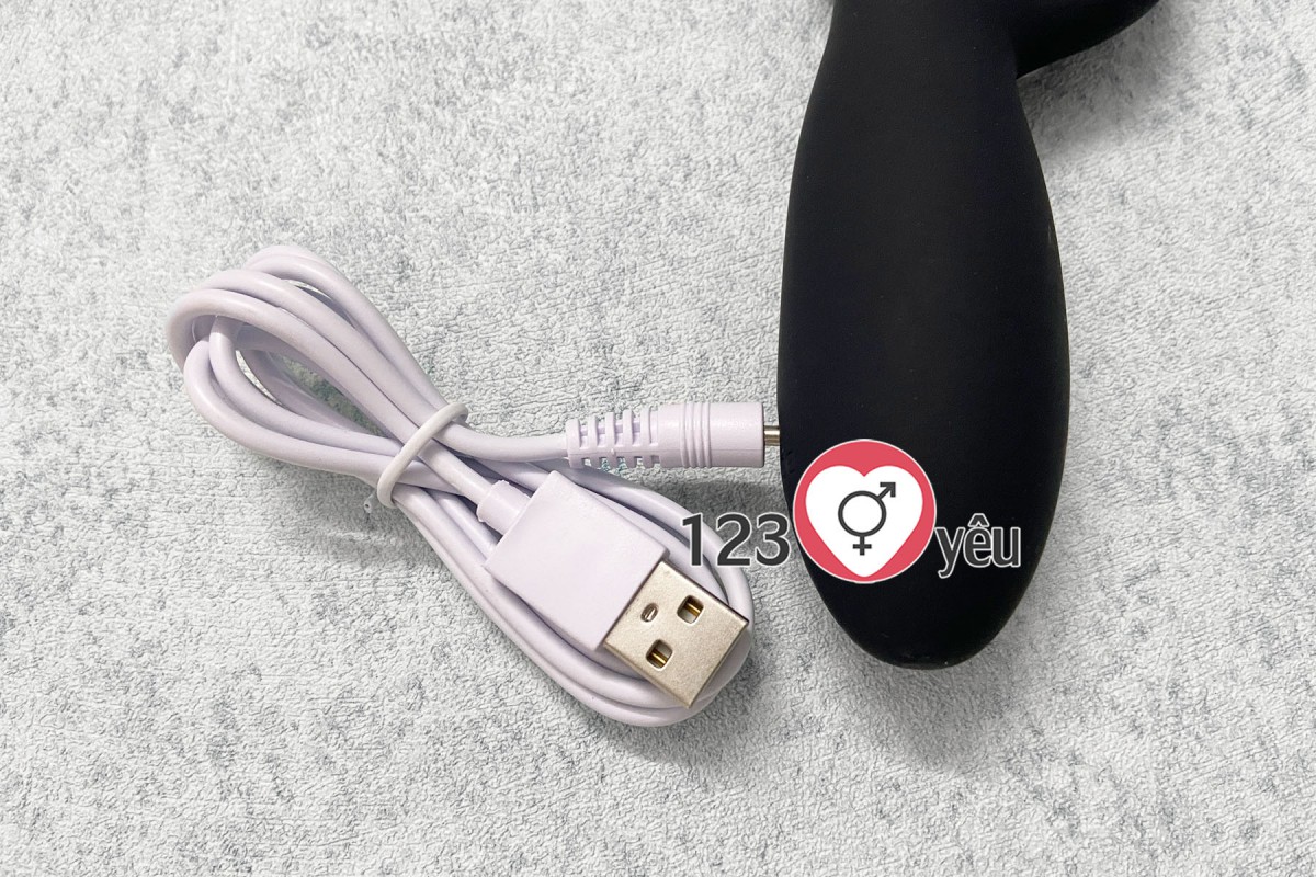 Máy rung mát xa hậu môn 2 nhánh pin sạc 5