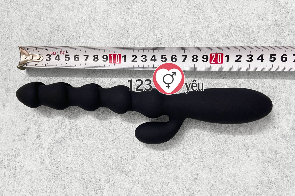 Máy rung mát xa hậu môn 2 nhánh pin sạc 7
