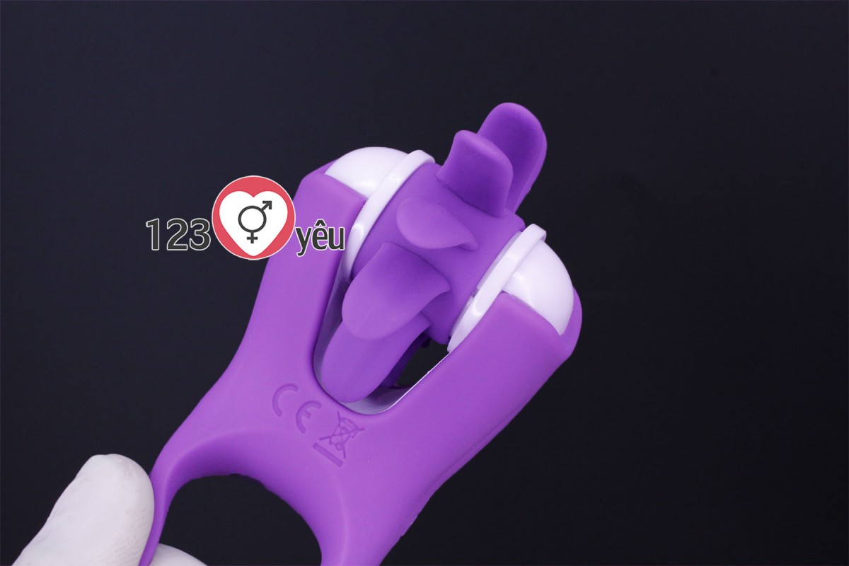 Vòng đeo dương vật lưỡi xoay CHI rung10 chế độ 6