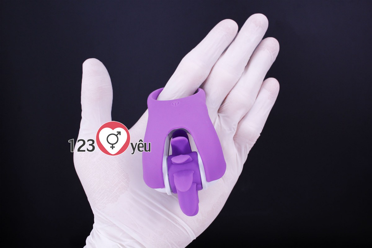 Vòng đeo dương vật lưỡi xoay CHI rung10 chế độ 11