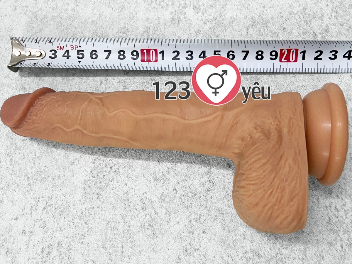 Dương vật giả có đế Real Dildo rung, thụt, phát nhiệt điều khiển từ xa