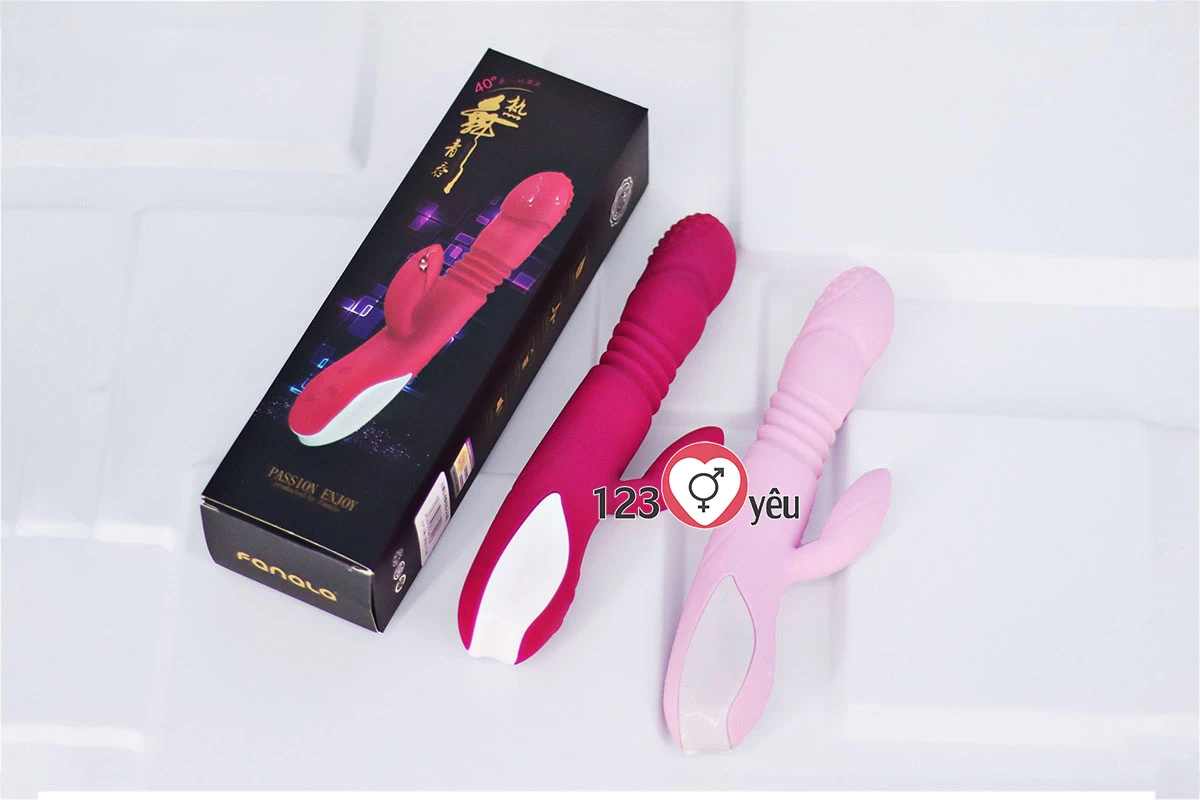 Dương vật giả đa năng rung, thụt, phát nhiệt Charlot