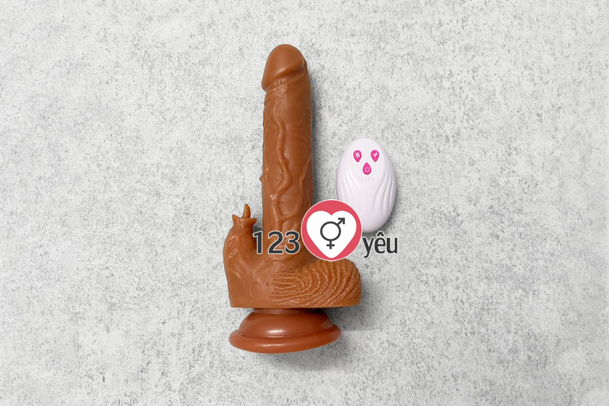 Dương vật giả 2 đầu rung ngo&aacute;y điều khiển từ xa 1