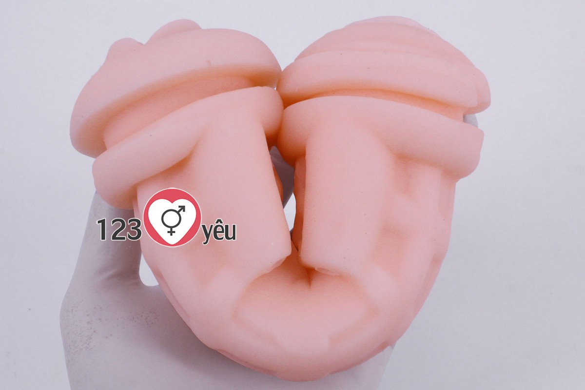 Âm đạo giả 2 đầu Double Head miệng và âm đạo 5