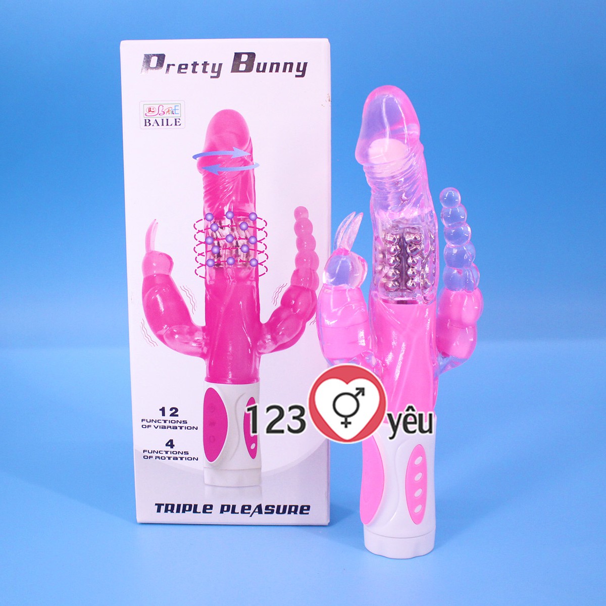 Dương vật giả đa năng Pretty bunny 3 nhánh