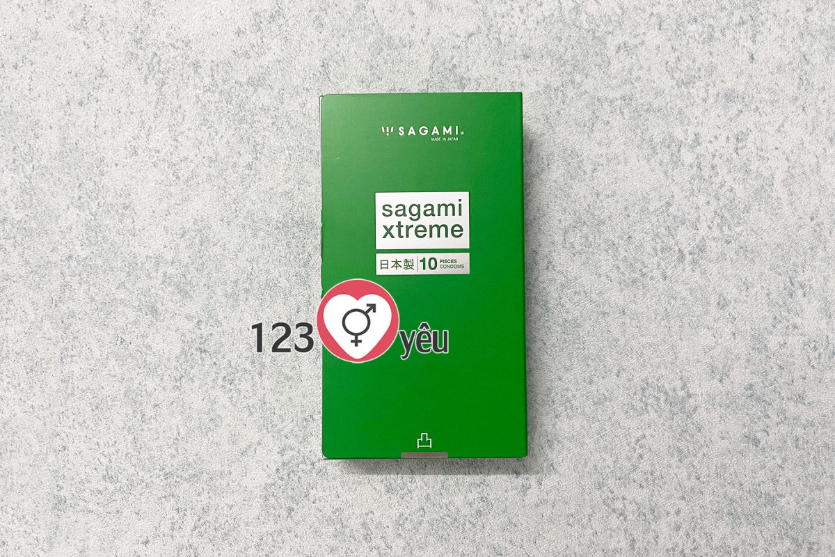 Bao cao su có gai Nhật Bản Sagami Xtreme Green Siêu Mỏng 10 bao 1