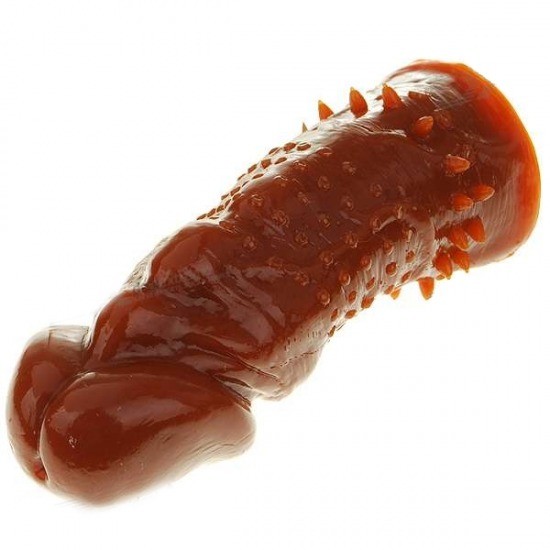 Sex toy bao cao su đôn dên gai siêu mềm tăng kích thước dương vật 2