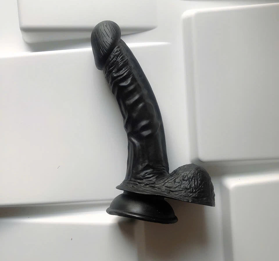 Dương vật giả có đế không rung 8.5 inch cong
