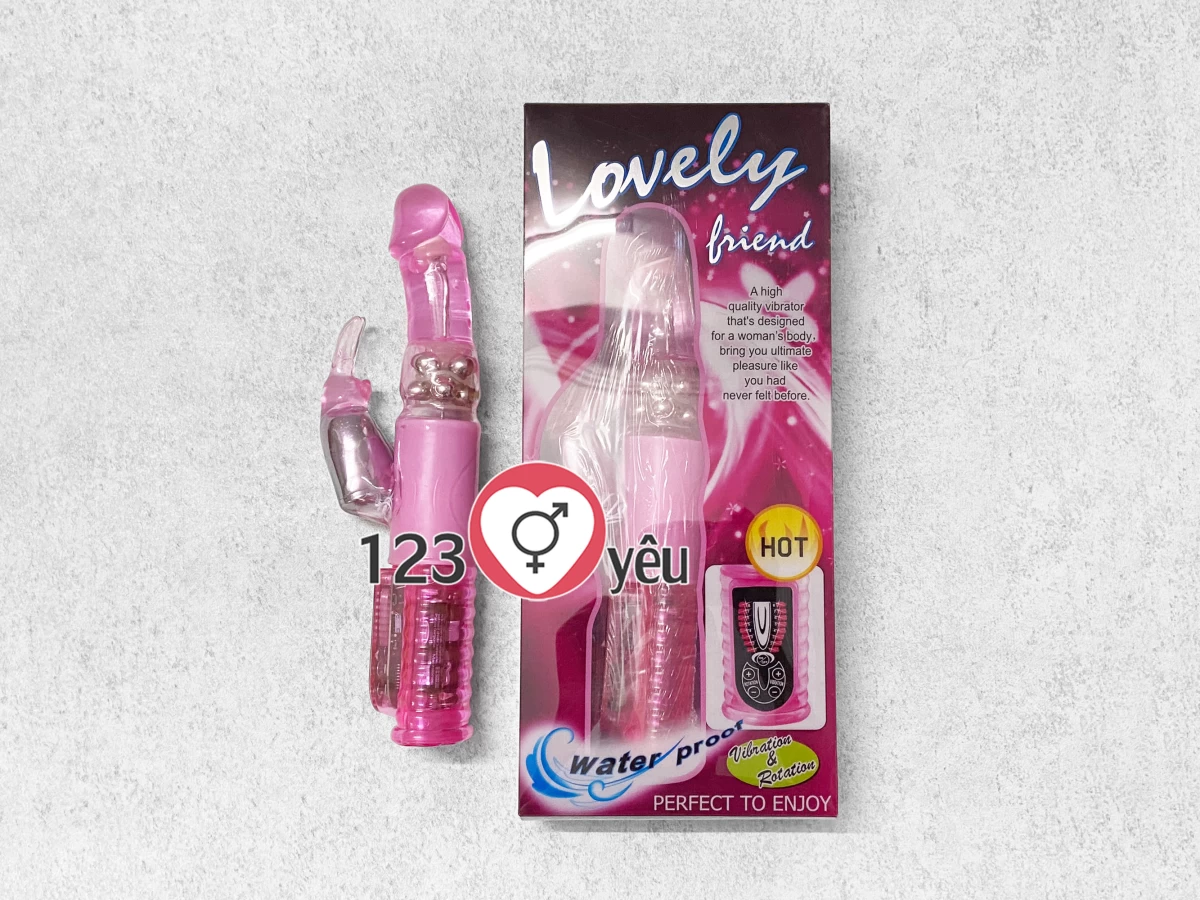 Dương vật giả có nhánh đa năng Lovely 16 chế độ pin sạc