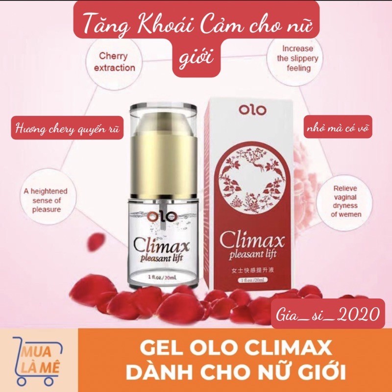 Gel bôi trơn Olo Climax Pleasant Lift 20ml, Tăng khoái cảm nữ hương Cherry 2